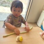 Title: 小麦粉粘土あそび（紙風船組） | Press-561 | Image No.7 | 社会福祉法人ひだまり会  かざぐるま保育園 | 福岡県行橋市