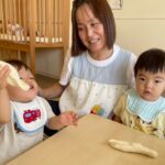 Title: 小麦粉粘土あそび（紙風船組） | Press-561 | Image No.27 | 社会福祉法人ひだまり会  かざぐるま保育園 | 福岡県行橋市